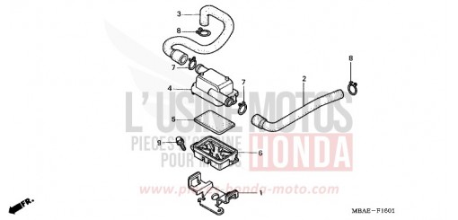 FILTRE A AIR SECONDAIRE VT750C21 de 2001